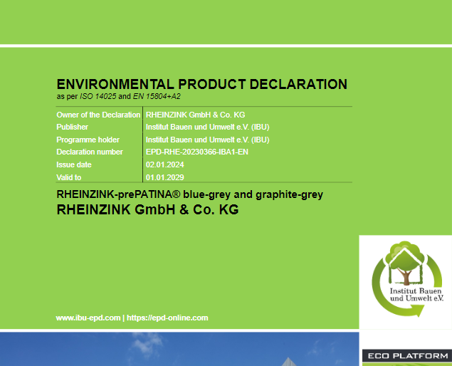 Deklaracja produktu przyjaznego dla środowiska zgodnie z ISO 14025 Typ III oraz EN 15804 