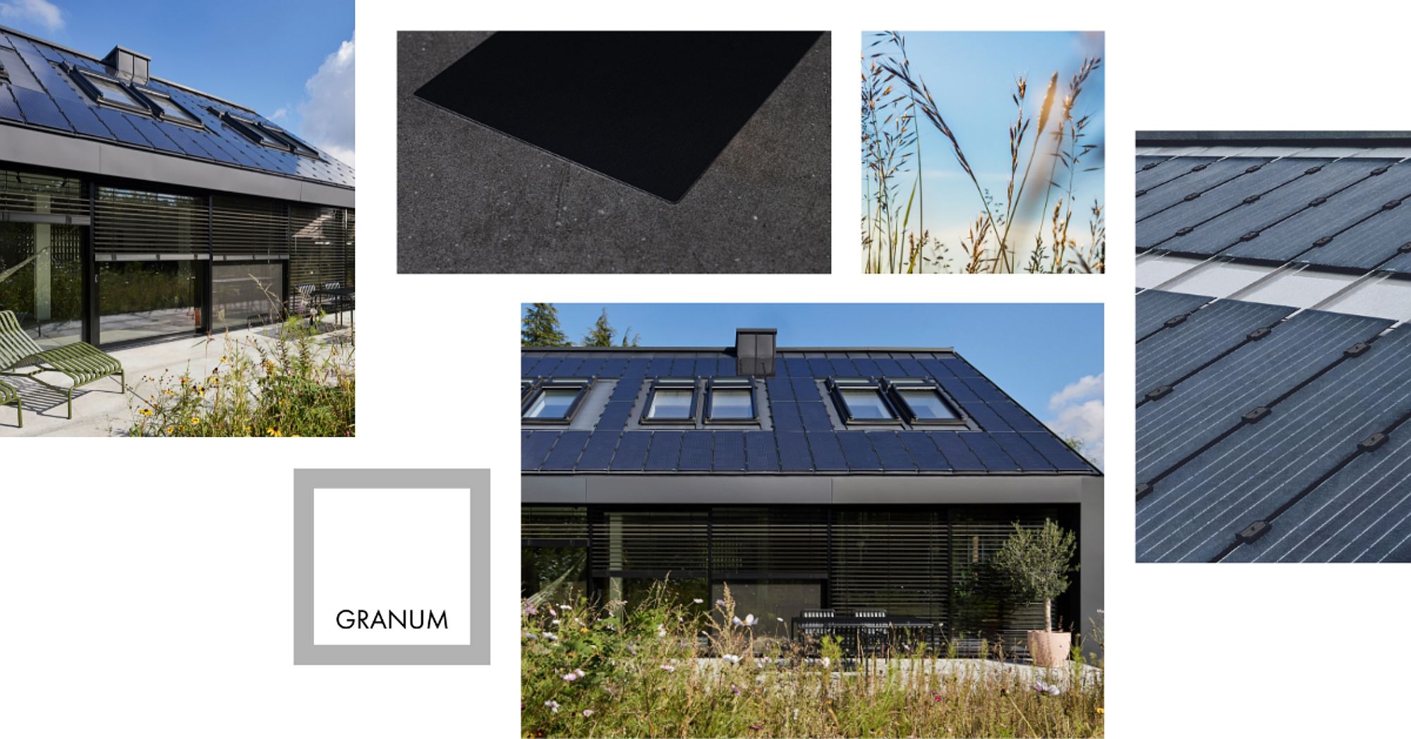 RHEINZINK-GRANUM z panelami solarnymi PV